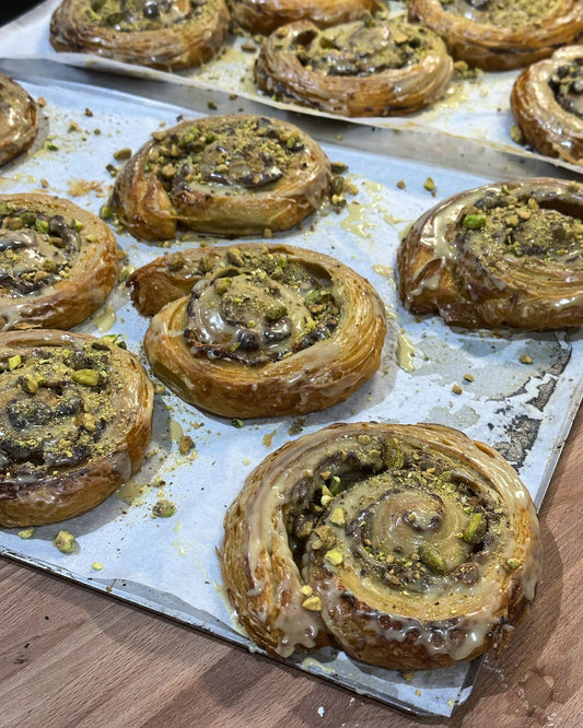 Pistachio and White Chocolate Danish